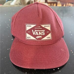 Vintage Vans High Grade Maroon Logo Hat